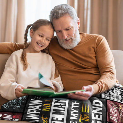 Fathers Day Pawpaw Gifts - Gifts for Pawpaw - Pawpaw Gifts for Father‘s Day from Grandchildren - Birthday Gift for Pawpaw from Grandkids - Paw Paw Birthday Gifts for Grandpa Blanket 60" X 50"