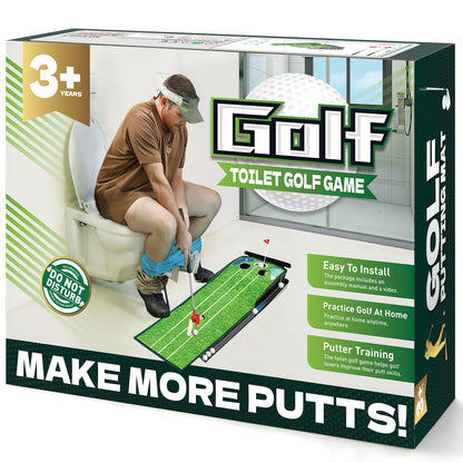 Prank Gift Box, Toilet Golf Game Facade, Wrap the Actual Gifts with a Prank Empty Gag Box, Funny Christmas Gag Presents Ideas for Dad Men Boyfriend(Pack of 1)