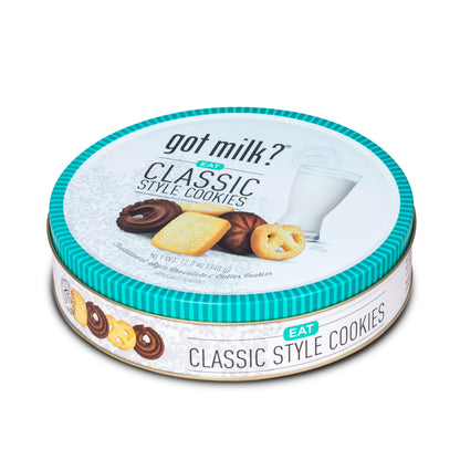 got milk? Classic Style Cookies, Chocolate & Butter Cookies, 12-Oz. Cookie Tin, Traditional Style Danish Butter and Chocolate Cookies for Dessert or Snack, Gift Tin, Retail Pack