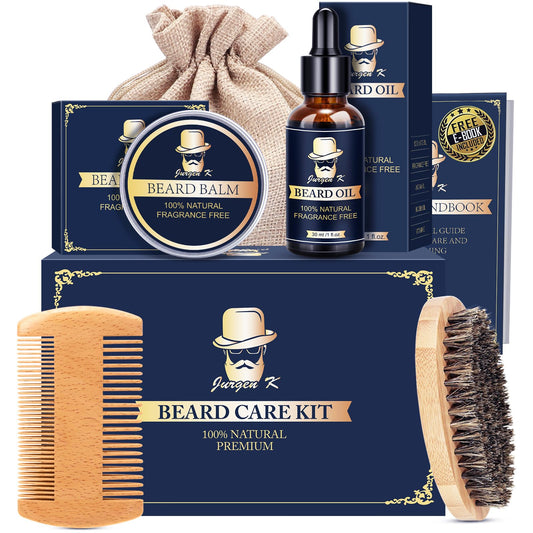 Gifts for Men, Beard Kit for Men's Daily Grooming & Care, Moisturize & Soften Facial Hair, Men's Self Care Set w/Beard Oil, Dad Day Gifts Fathers Day, Birthday Gifts for Husband Boyfriend Dad Son