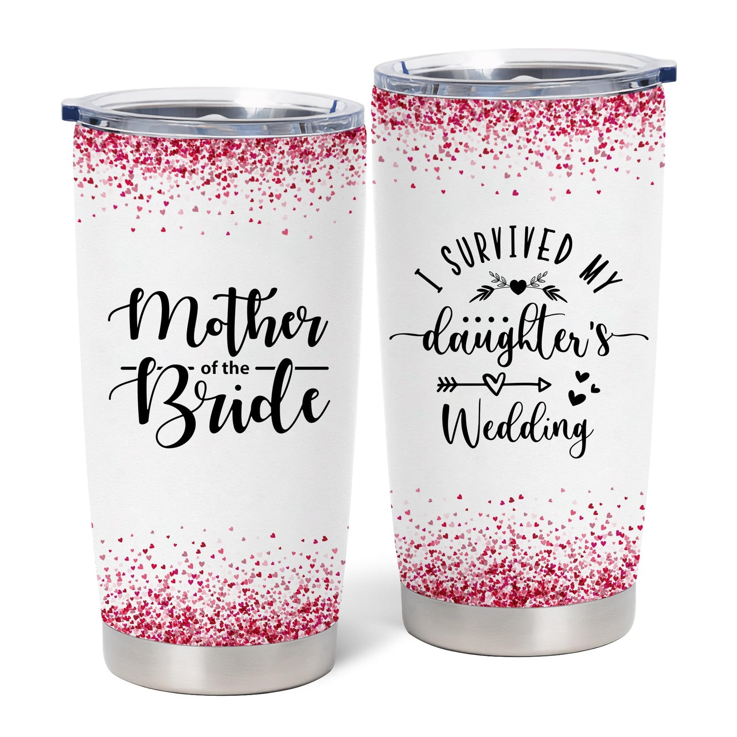 Mother of The Bride Gifts - Wedding Gifts for Bride's Mother From Daughter - Bridal Shower Gift for Mother of The Bride - Engagement Gift for Bride's Mom, 20 oz Insulation Stainless Steel Tumbler