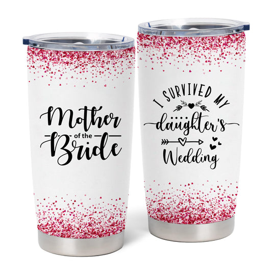 Mother of The Bride Gifts - Wedding Gifts for Bride's Mother From Daughter - Bridal Shower Gift for Mother of The Bride - Engagement Gift for Bride's Mom, 20 oz Insulation Stainless Steel Tumbler