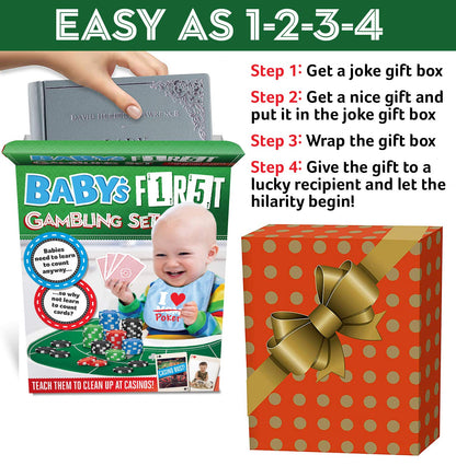 Prank Gift Box - Baby's First Gambling Kit - Perfect Gag Gift and Funny White Elephant Idea …