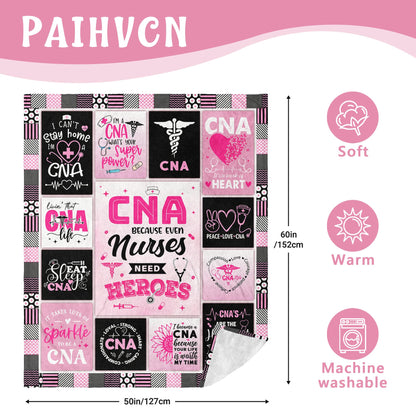 CNA Gifts, CNA Week Gifts for Women, 2026 CNA Appreciation Gifts Bulk, Certified Nursing Assistant Gifts, CNA Gifts Ideas, CNA Nurse Graduation/Birthday Gift Blanket 60" X 50"