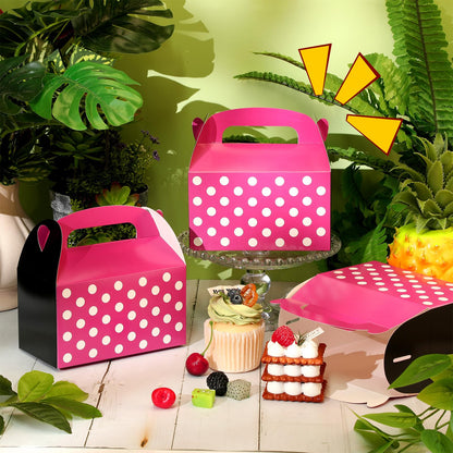 Marspark 12 Pack Pink Mouse Cartoon Birthday Party Supplies, Paper Gift Boxes, Cartoon Candy Treat Boxes for Birthday Party Decorations(Pink Mouse Pattern)