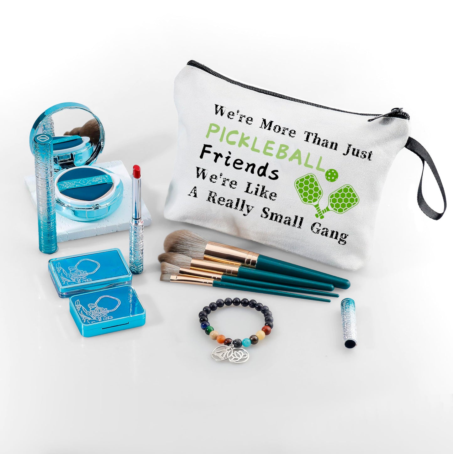 Pickleball Gifts for Women Pickleball Makeup Cosmetic Bag Accessories Party Decorations Birthday Friendship Gifts for Women Unique Sister Teenager Girl Stuff Coworker