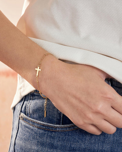 Tarsus Cross Bracelet for Women, Christian Gifts for Women, Religious Gifts Adjustable Dainty Cross Bracelet, Easter, Mother's Day, Christmas, Birthday