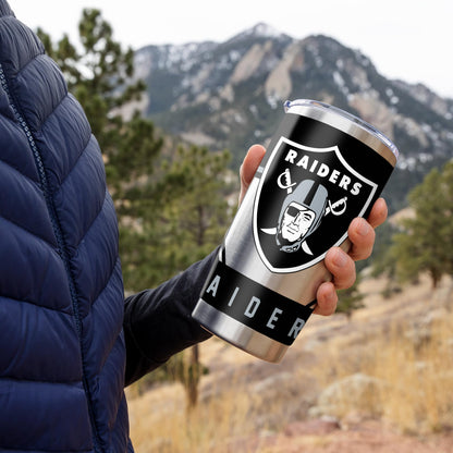 Rico Industries NFL Football 20oz Stainless Steel Tumbler with Lid - Great For Coffee, Tea, Water or Cocktails
