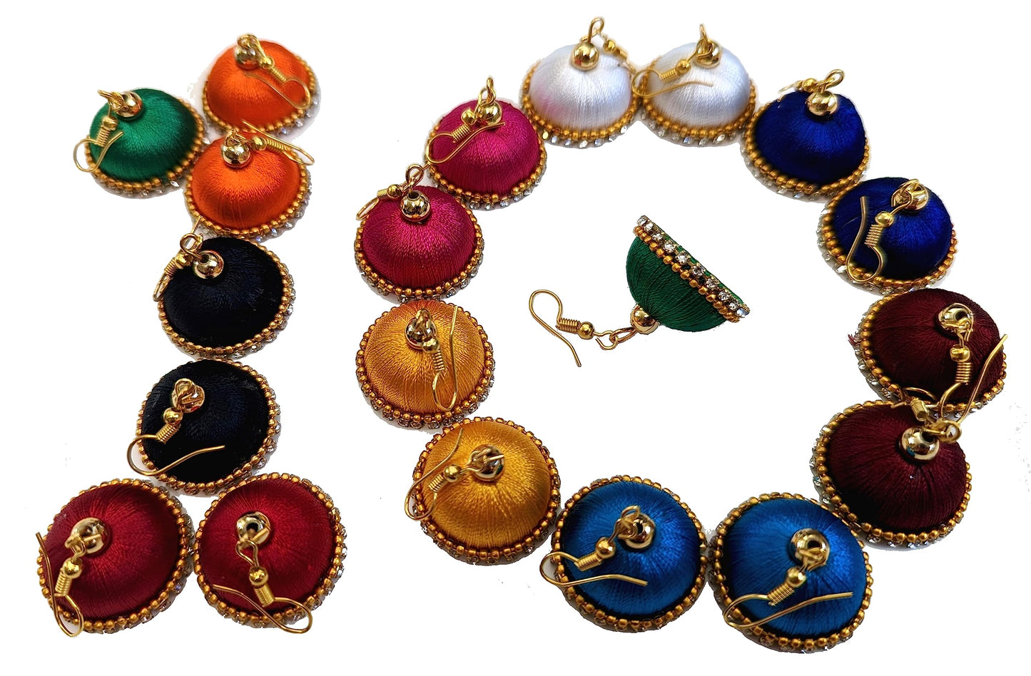 Haldi Kumkum | Jhumka | Set of 10 Ear Rings | Drop EarRings | Return Gift | Give away | HK-DER1