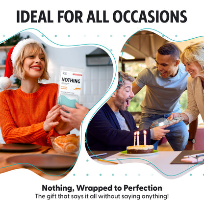 Nothing Gift - Funny Gag Gift for Dad, Mom, Women & Men Who Want Nothing - Hilarious Novelty & Useless Practical Joke for The Person Who Has Everything - Weird Prank Box Stuff