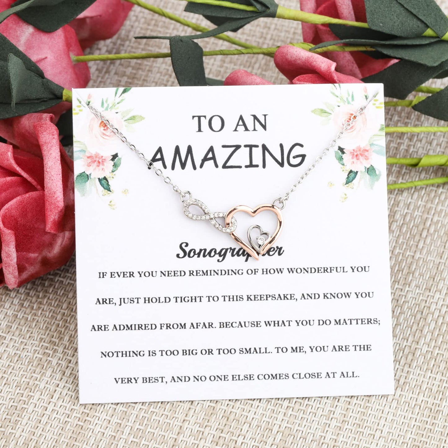 FEELMEM Sonographer Necklace To an Amazing Sonographer Gifts Ultrasound Tech Sonographer Graduation Gift