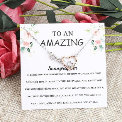 FEELMEM Sonographer Necklace To an Amazing Sonographer Gifts Ultrasound Tech Sonographer Graduation Gift