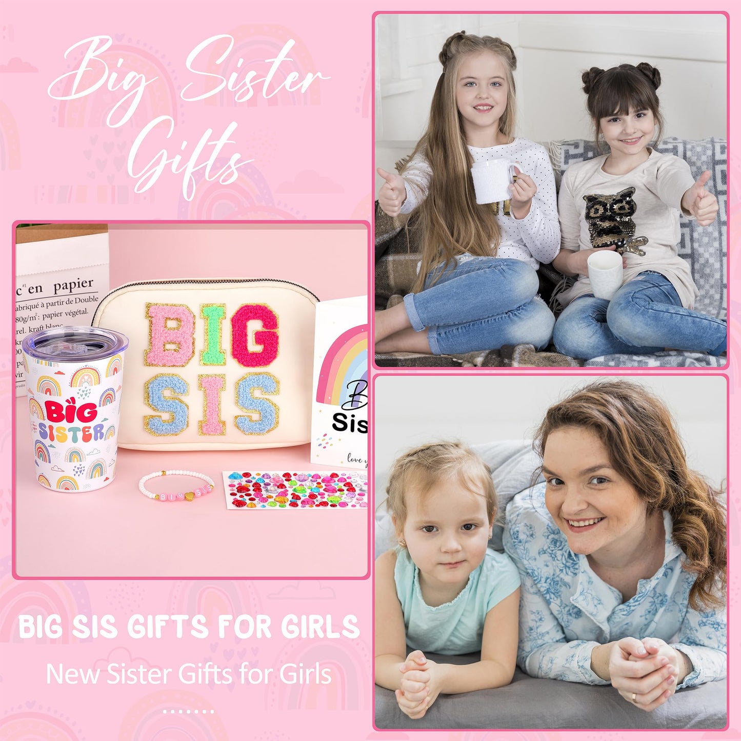 Big Sister Gifts for Girls, Big Sister Sis Gift Set of 5