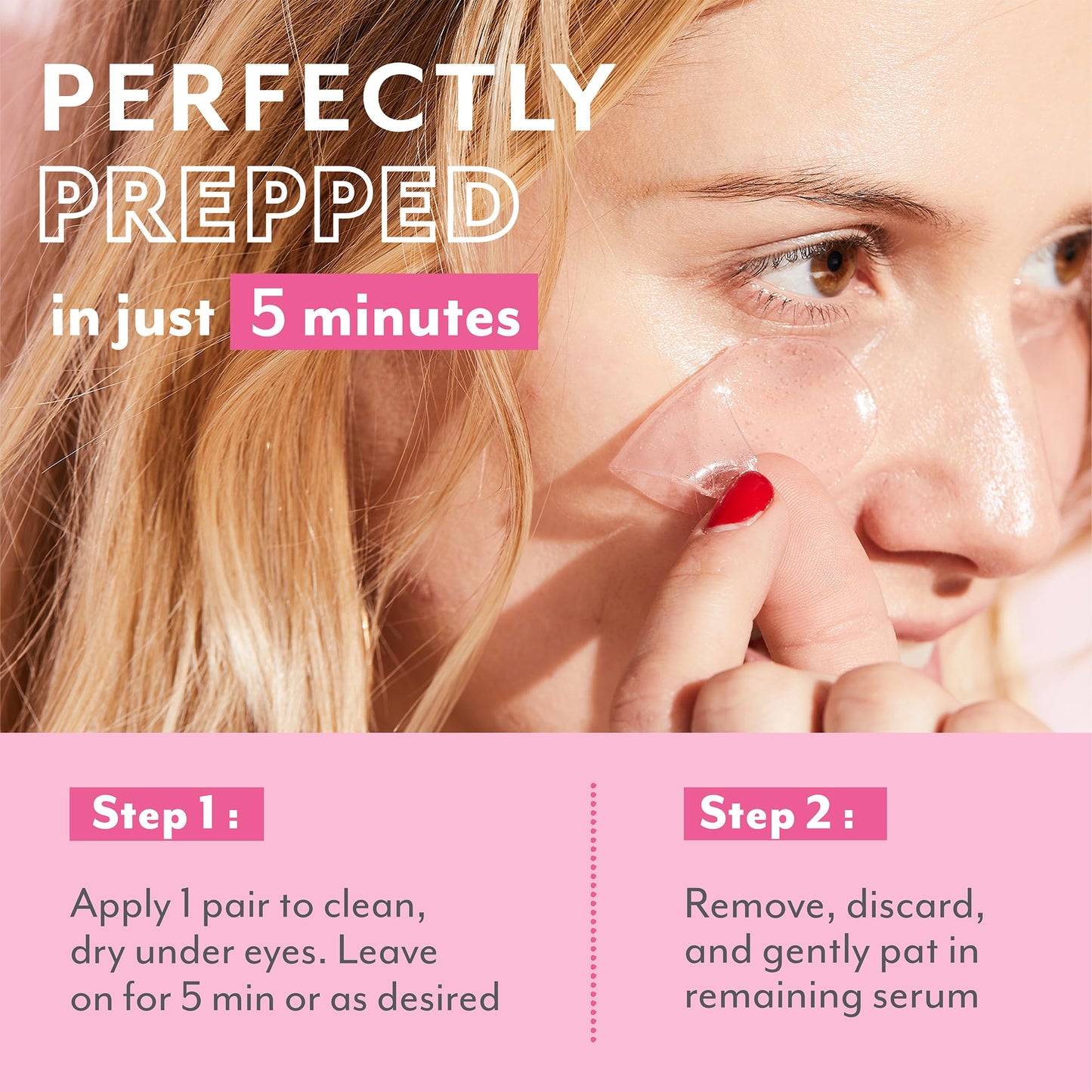 Patchology Serve Chilled Rosé Hydrating Under Eye Patches – Hyaluronic Acid & Antioxidant-Infused Eye Masks to Reduce Dark Circles, Puffiness & Fine Lines - Ideal Skincare Essentials (5 Pairs)