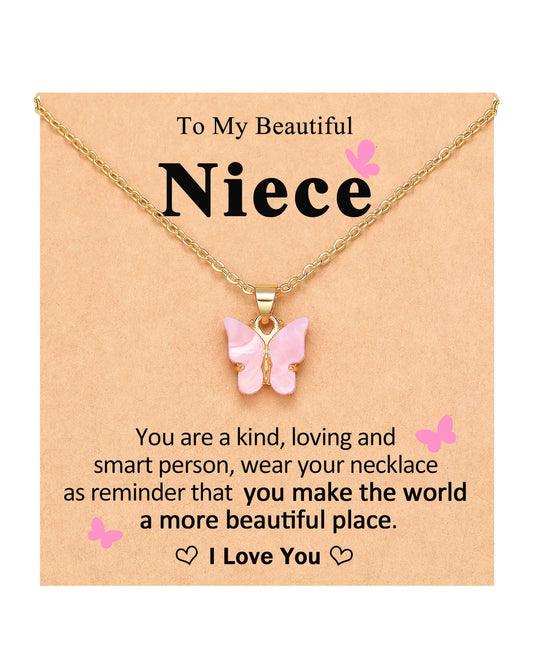 Beautiful Butterfly Necklace – Jewelry for Granddaughter, Daughter, Niece from Mom or Grandma for Birthday, Christmas, Valentines and Graduation