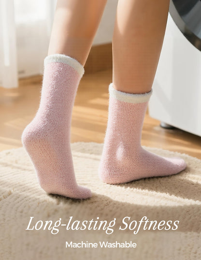 TEHOOK Warm & Cozy Gifts for Women, Fluffy Fuzzy Plush Sleeping Slipper Socks - Soft Warm Fabric