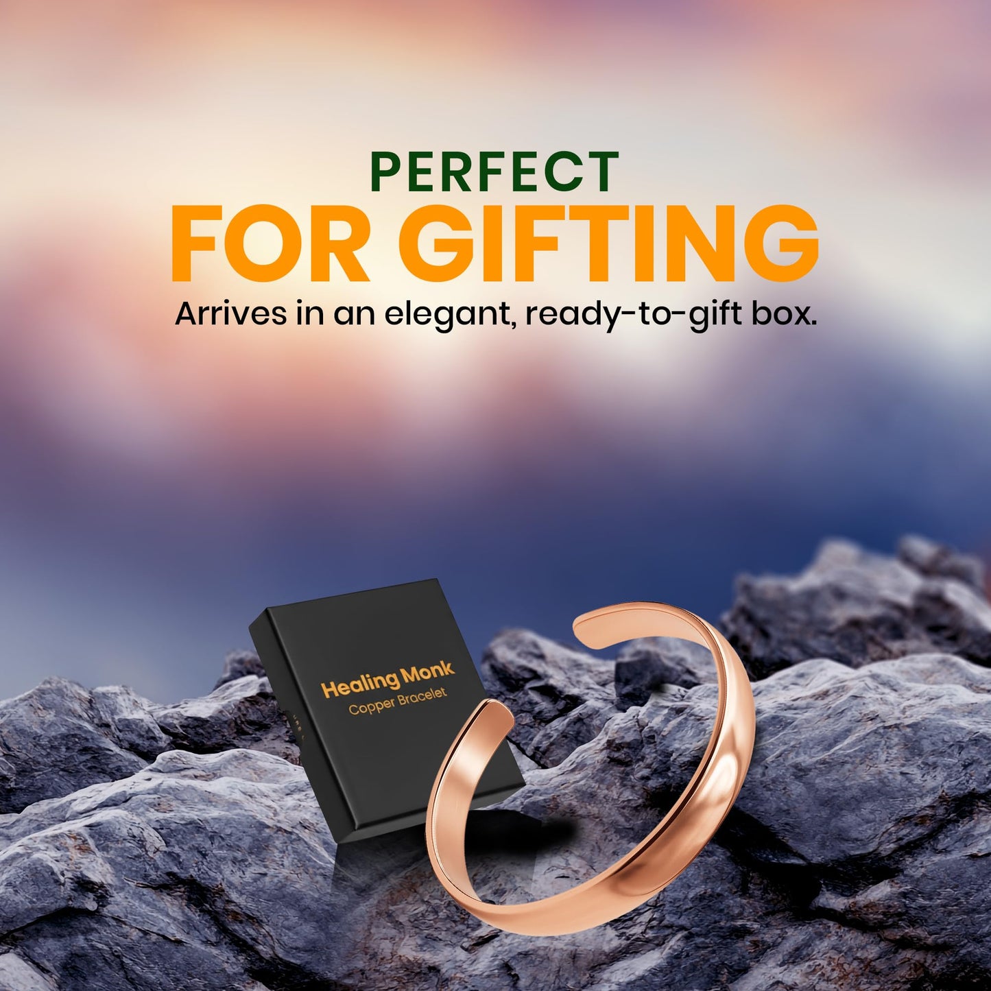 Healing Monk Pure Copper Bracelet for Men & Women – Handmade Uncoated Copper Jewelry Cuff – Adjustable Healing Copper Bracelets for Arthritis – Mens & Womens Copper Cuff Pulsera de Cobre