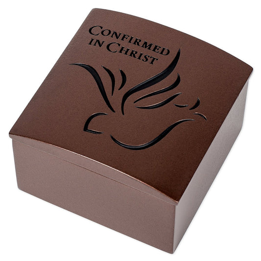 Roman Giftware Inc., Sacrements, Confirmation, 2" H Confirmation Bronze Box,Religious, Inspirational, Durable (2x3x3)