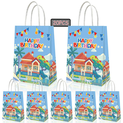 YOOUUQIAN 20 PCS Blue Dog Birthday Party Supplies, Blue Dog Party Decorations Gift Bags Birthday Party Favors Bag