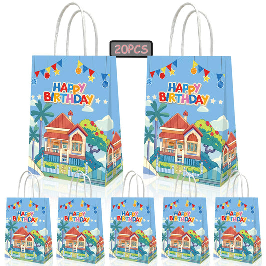 YOOUUQIAN 20 PCS Blue Dog Birthday Party Supplies, Blue Dog Party Decorations Gift Bags Birthday Party Favors Bag
