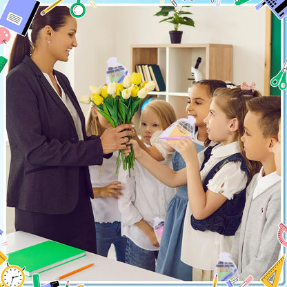 Mkway 24 Set Teacher Appreciation Gifts Bulk - 24 Coffee Cup Notepad+ 24 Ballpoint Pens+ 24 Drawstring Gift Bags, Bulk Gifts for School Office Christmas Teacher's Day Coworker Nurse Employee