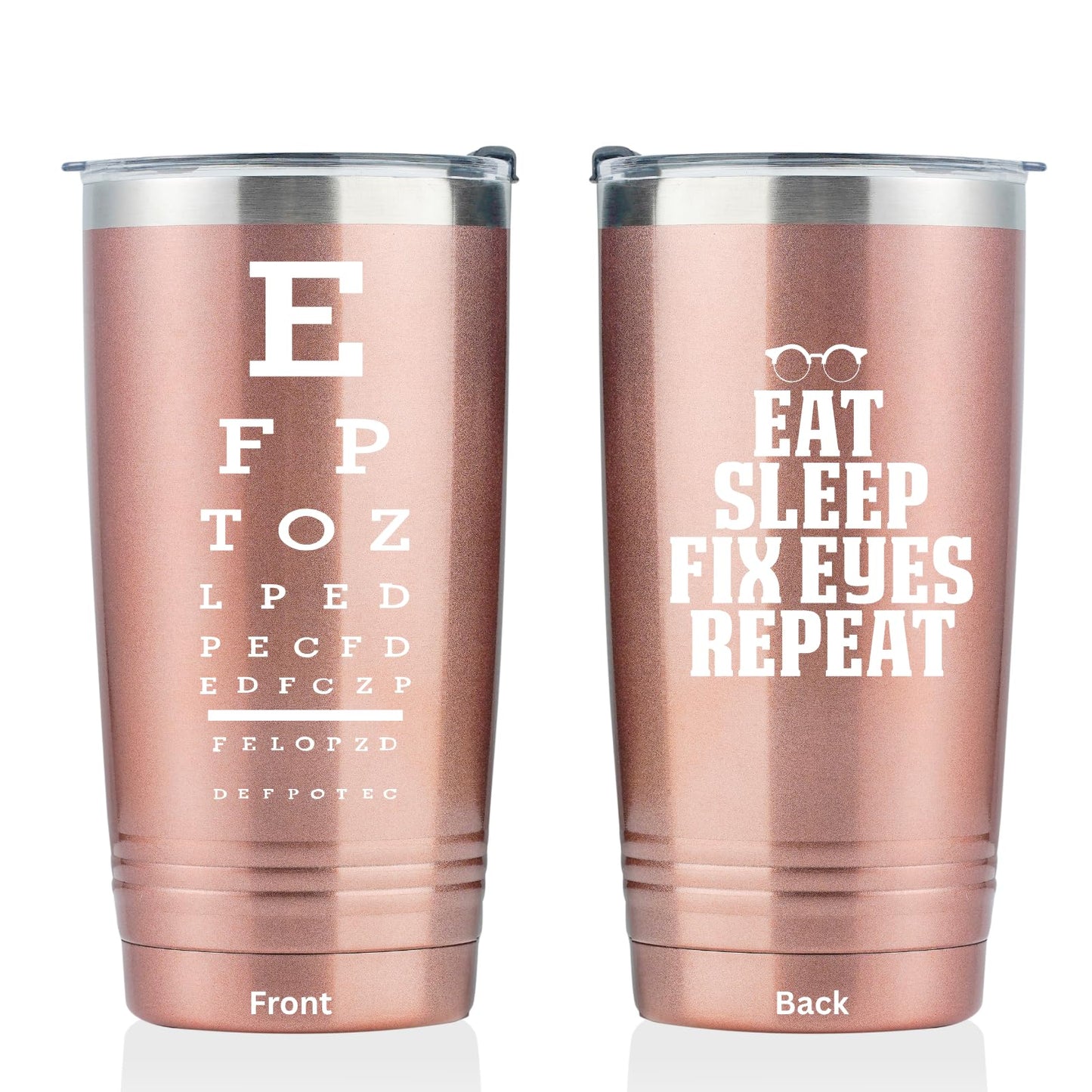 Onebttl Optometry Gifts for Women, Double Side Print, 20 oz Travel Tumbler with Lid and Straw