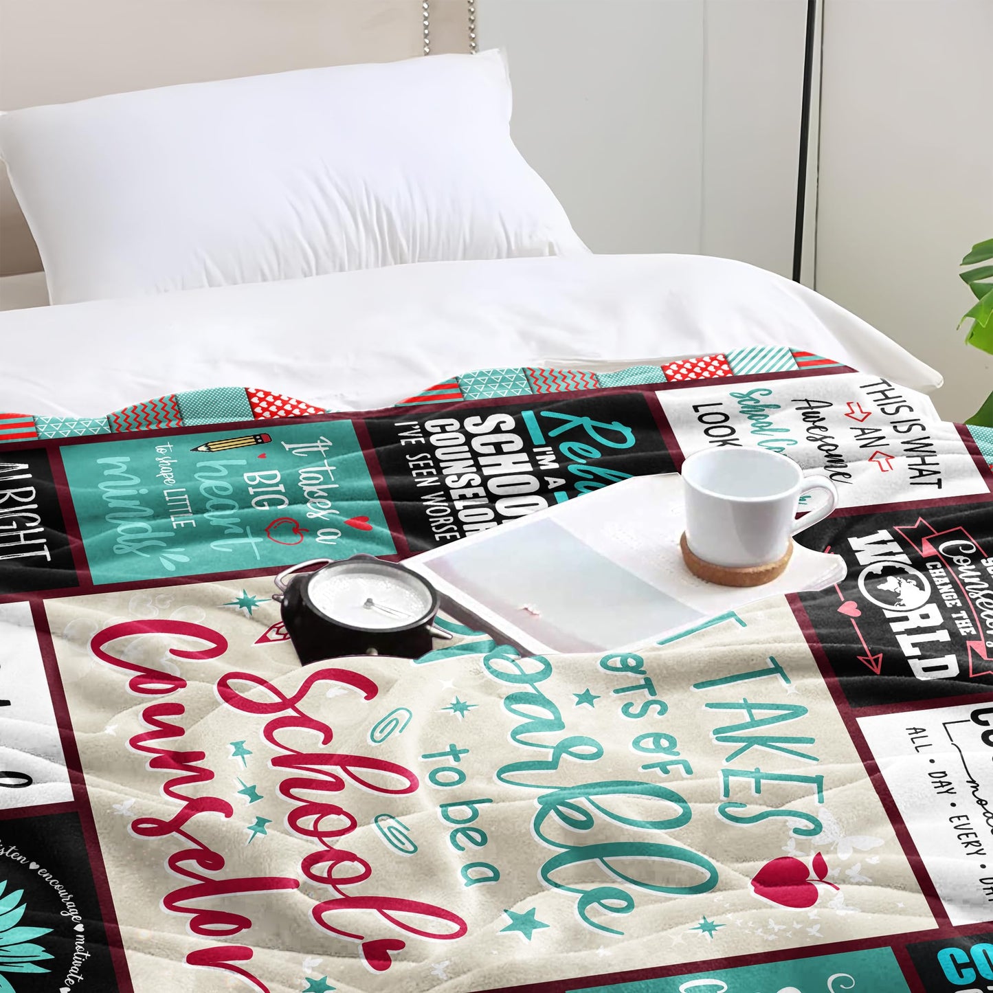 School Counselor Appreciation Gifts, Counselors Gift for Women Blanket 60"x 50", Gifts for School Counselors, Counselor Birthday Presents, Guidance Counselors Presents