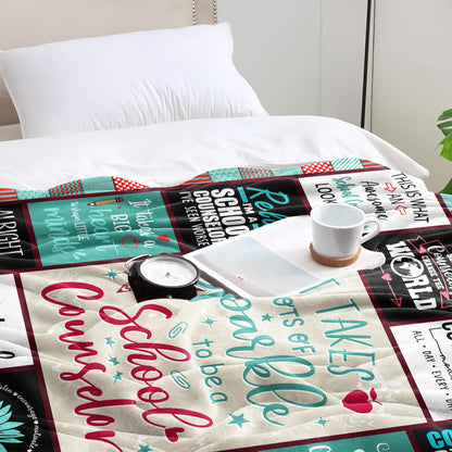 School Counselor Appreciation Gifts, Counselors Gift for Women Blanket 60"x 50", Gifts for School Counselors, Counselor Birthday Presents, Guidance Counselors Presents