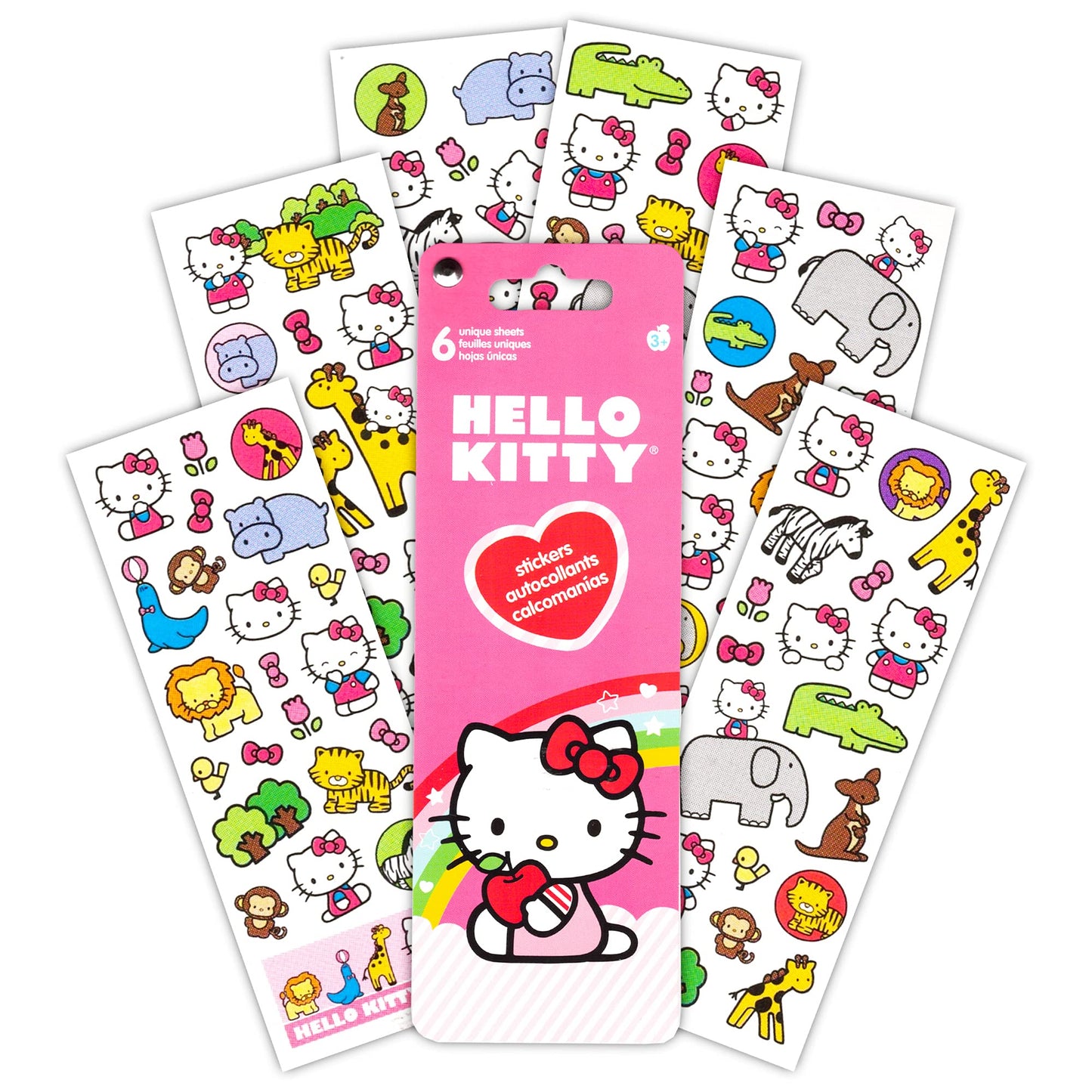 Hello Kitty Tote Bag Set for Girls - Accessories Bundle with 3 Sanrio Reusable Grocery Bags with Stickers, More | Hello Kitty Tote Bag Set