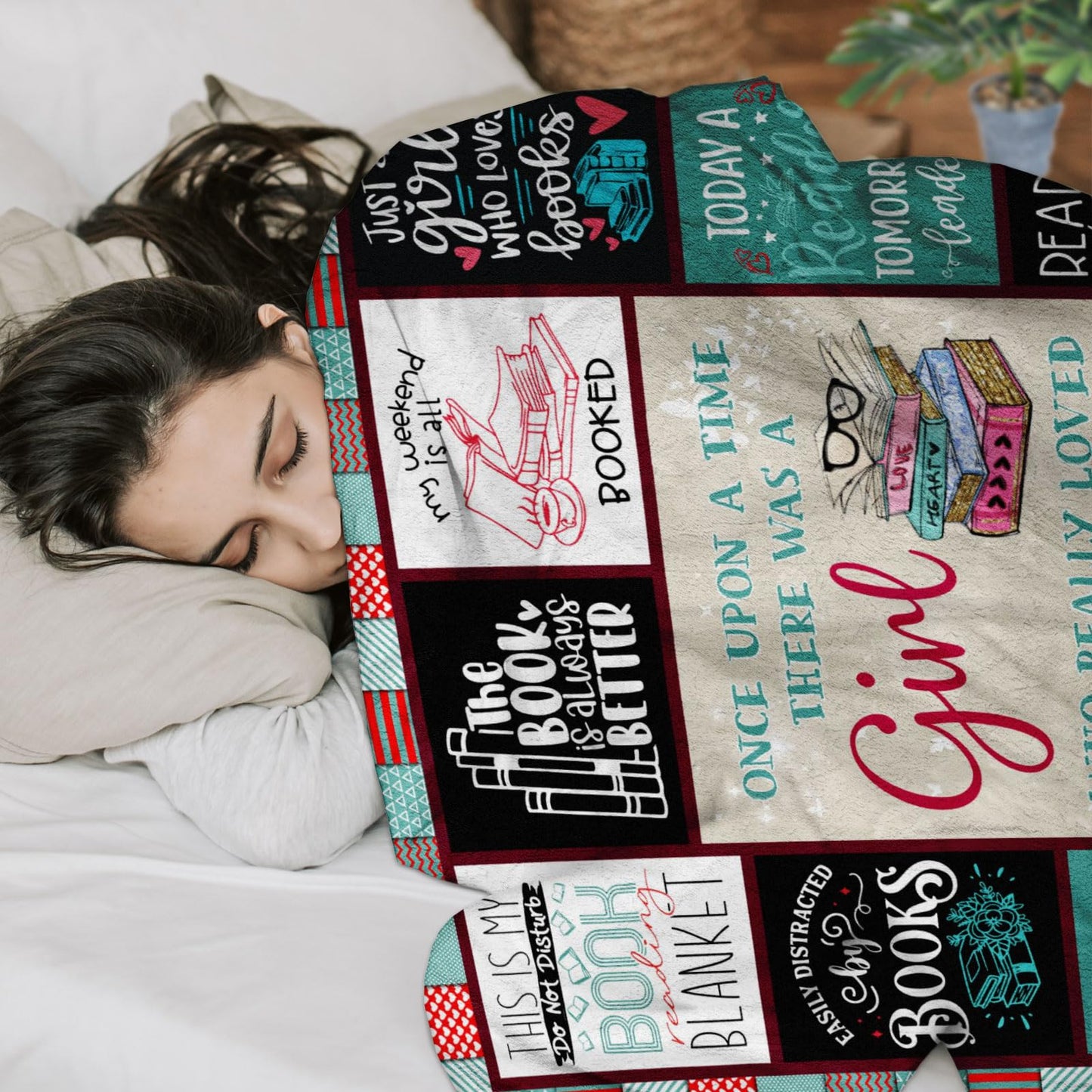 Book Lovers Gifts for Women, Bookish Gifts for Book Lovers Women, Book Lovers Gift Ideas Throw Blanket 60"x50", Reading Gifts for Readers/Librarian/Book Nerd/Bookworm, Book Club Gifts for Woman