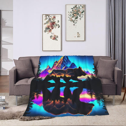 Bear Blanket Bear Fleece Throw Blanket Super Soft Fuzzy Plush Cozy Warm Bears Decor Stuffed Bedding Blankets Gift for Boys Girls Men Women Kids & Adult 50"X40"