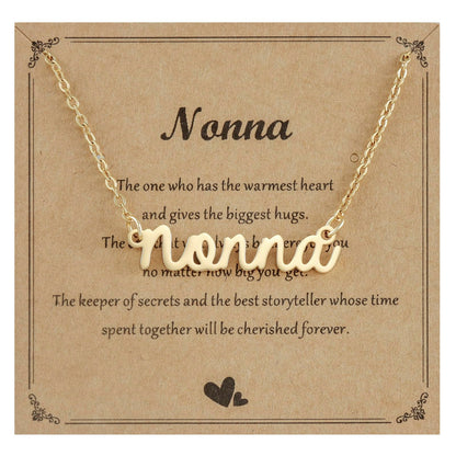 Kivosliviz Gift for Nonna Necklace Women from Grandkids Best Birthday Jewelry Nonna Necklace