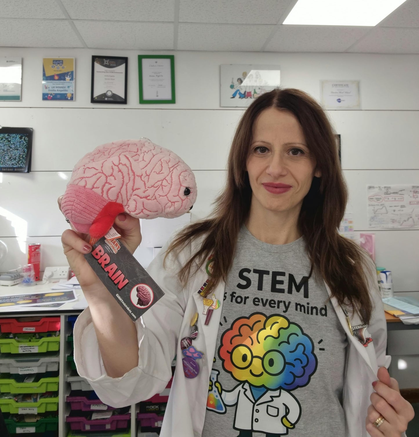 GIANT MICROBES Brain Organ Plush, Brain Model Anatomy, Psychology Gifts for Students, Medical Student Gift, Therapist Office Decor, Anatomy Models, Neuroscience Gifts, Neurology Gift