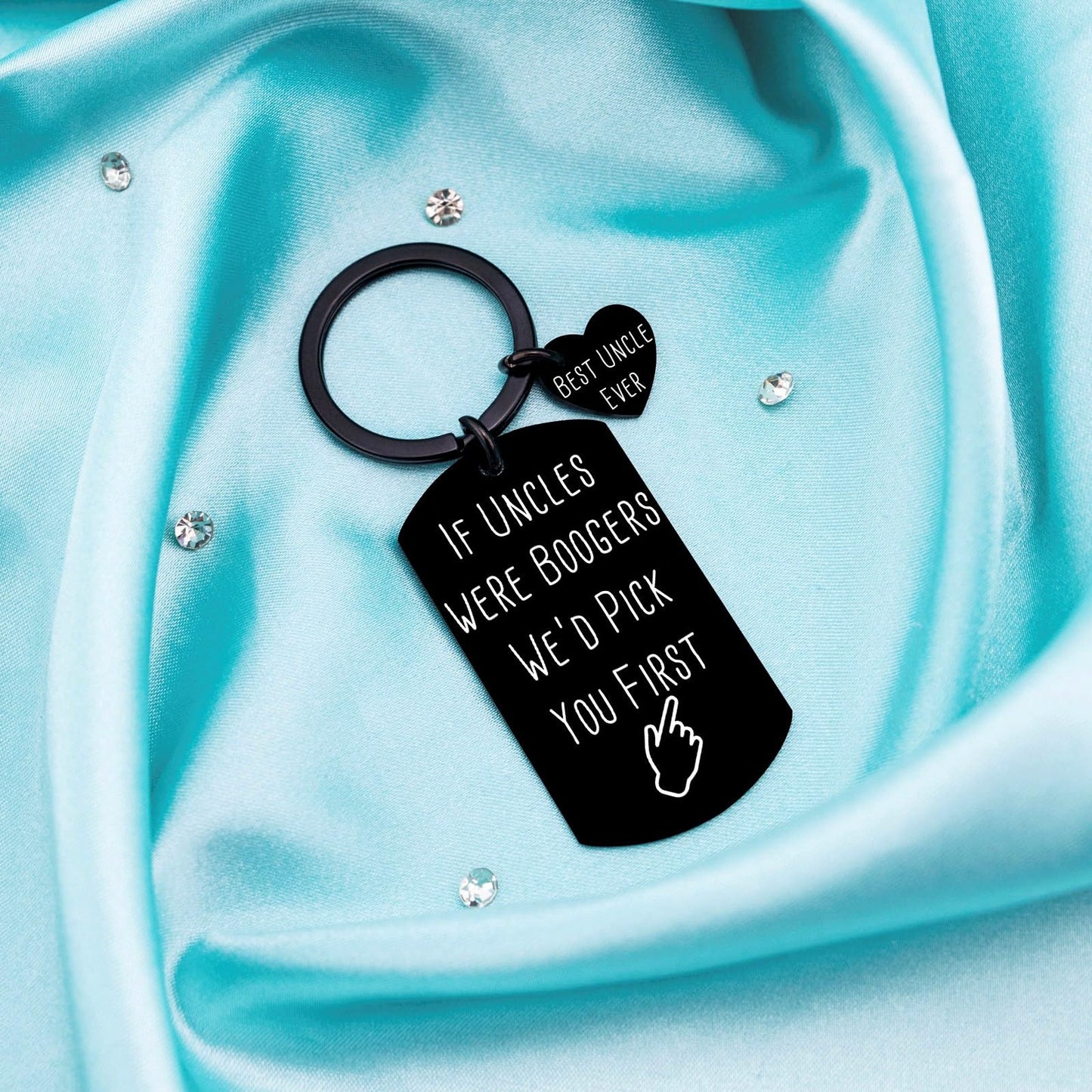 Aisity Uncle Gifts for Fathers Day Uncles Gifts from Niece Nephew Funny Keychain Best Uncles Ever Gift