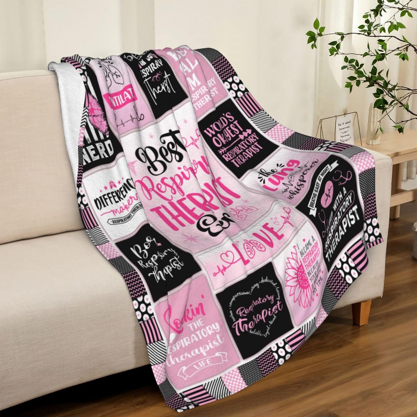 Respiratory Therapist Gifts, Respiratory Therapist Gifts for Women, Respiratory Care Week Gifts for Respiratory Therapist, Respiratory Therapist Birthday Gifts Throw Blanket 50"X 60"