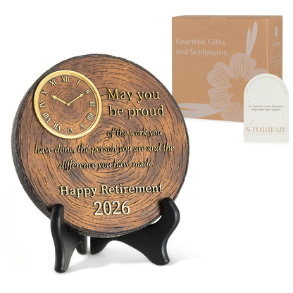 Storieme Happy Retirement Gifts for Men: 7" Cool Plaque Gift for Retirement Party Table Decorations - 2026 Retired Gifts Ideas for Man Teacher Coworker Boss