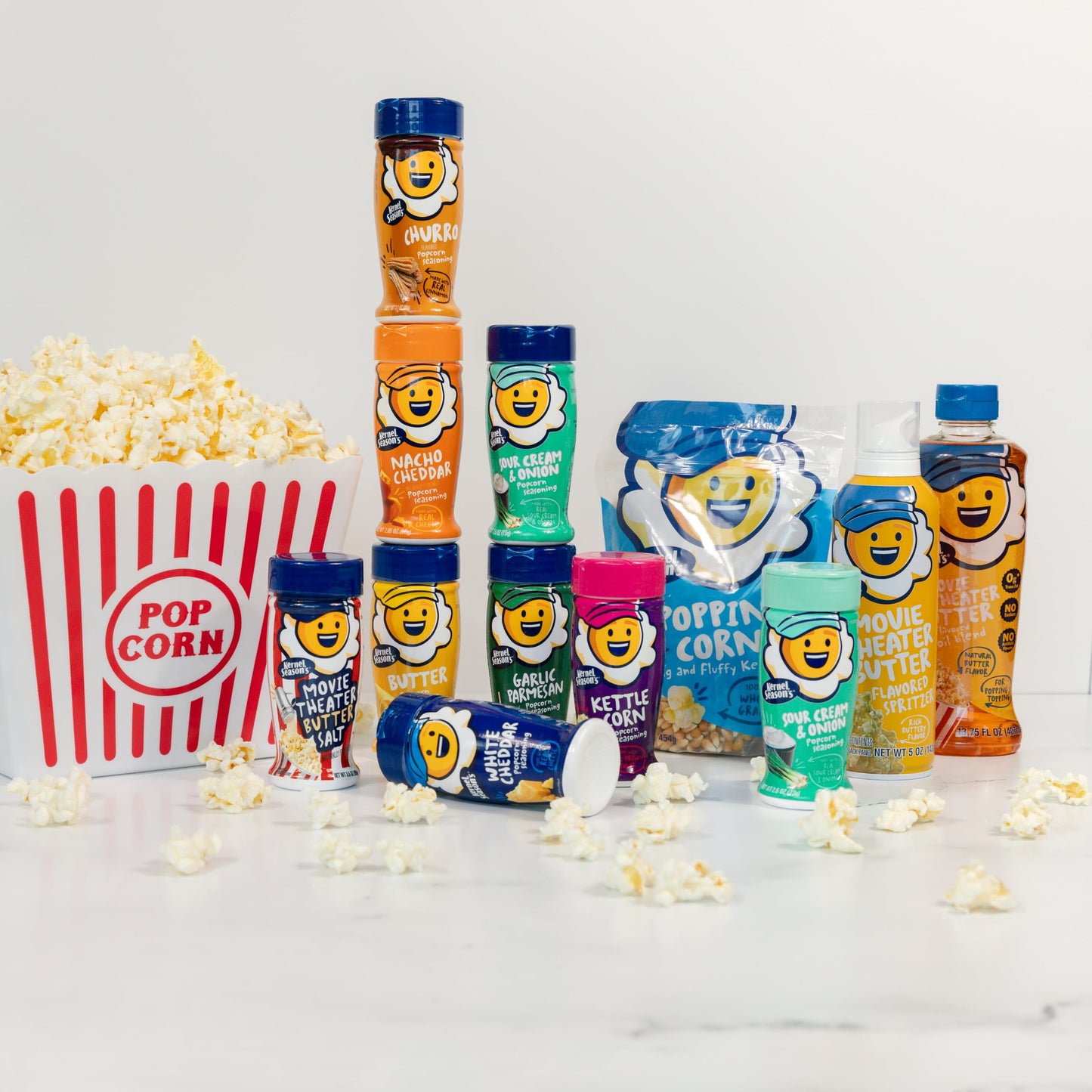 Kernel Season's Movie Night Supplies, Popcorn and Seasoning Party Pack, 4 Flavor Variety Pack