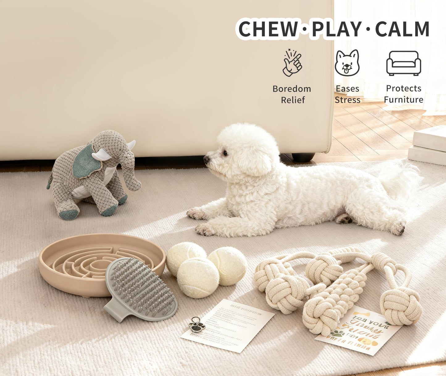 Dog Gift Basket – Puppy Starter Kit, Welcome New Puppy Gift Basket with Interactive Toys Bundle, Perfect Dog Birthday Set with Chew Toys, Pet Essentials for New Owners