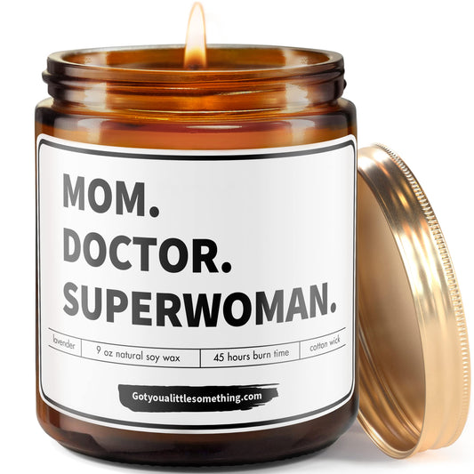 Scented Candle for Doctors Appreciation - Doctor Gifts for Women, Mother's Day Gifts for Female Doctors, Birthday Gift for Doctors, Surgeons, Pediatricians, Hospital Staff Bulk Thank You Present Idea