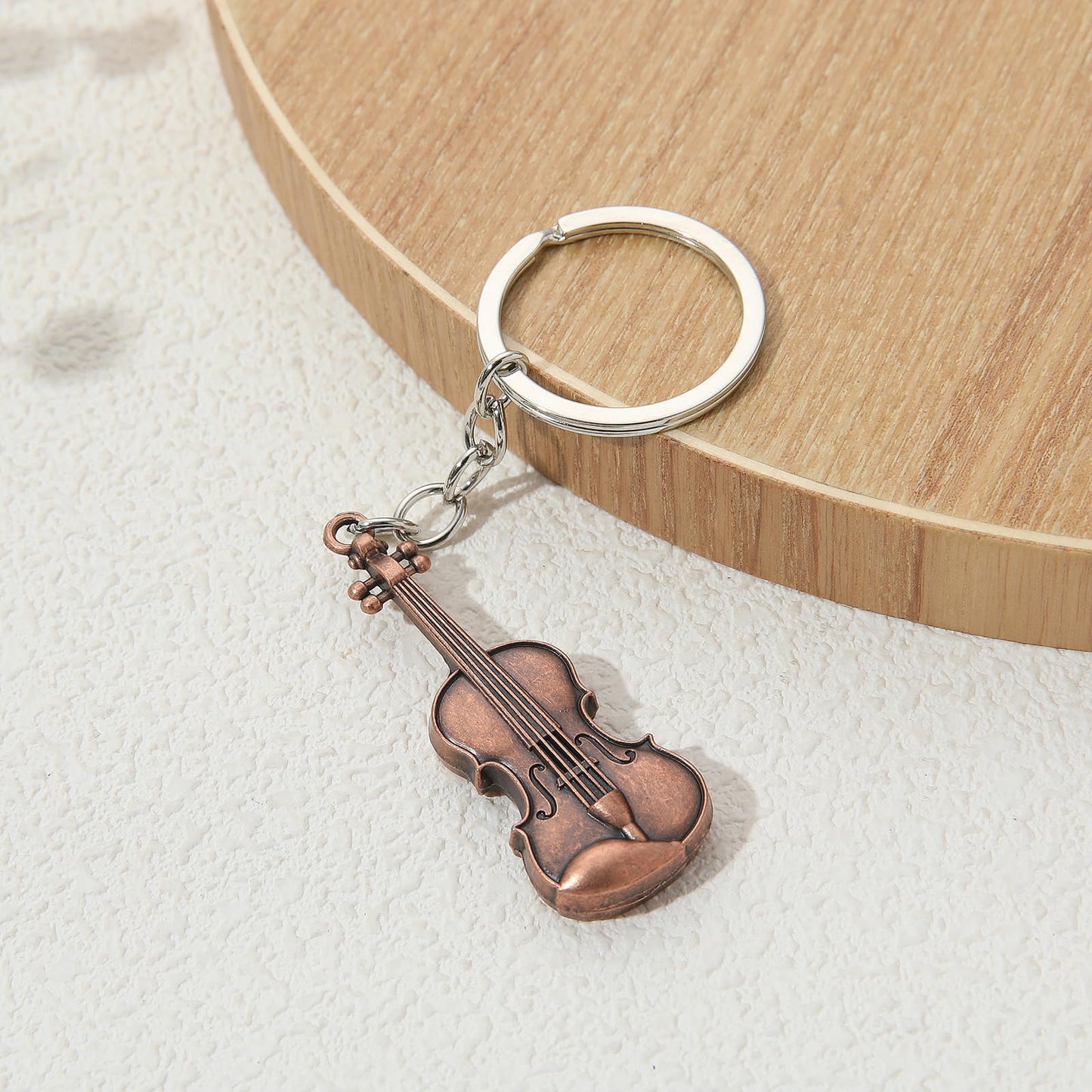 PHAETON 20PCS Violin Charm Metal Keyring Violin Keychain Violin Lover Gifts Music Themed Gift Violin Charm Metal Keychain Key Ring for Men and Women