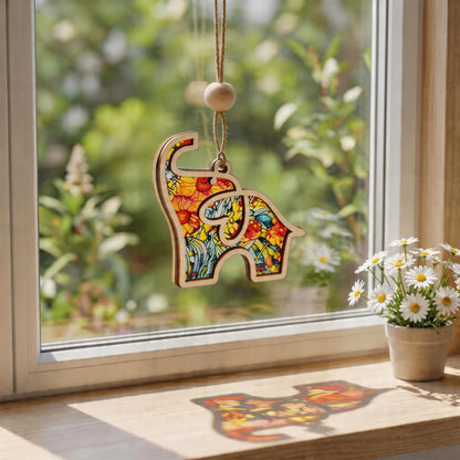 Friendship Elephant Ornament with Story Card - Suncatcher Birthday & Holidays Gifts for Women friends ,Best Friend & Sister Special Bond Decor Unique Mother’s Day gift for friends