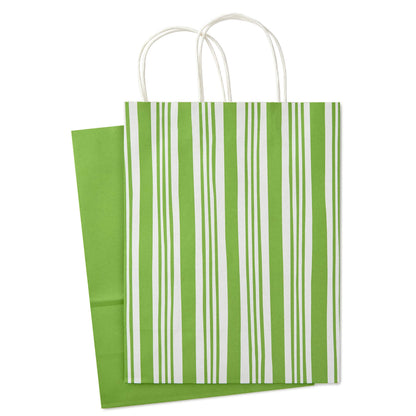 Hallmark 13" Large Gift Bag Assortment, Holiday Icons (12 Paper Gift Bags in Assorted Designs for Hanukkah or Christmas | Stripes, Polka Dots, Snowflakes, Christmas Trees)