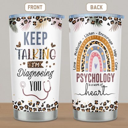 Psychology Gifts Tumbler 20oz, Mental Health Gifts for School Psychologist, Psychiatrist, Therapist, Therapy, Psychology Teacher