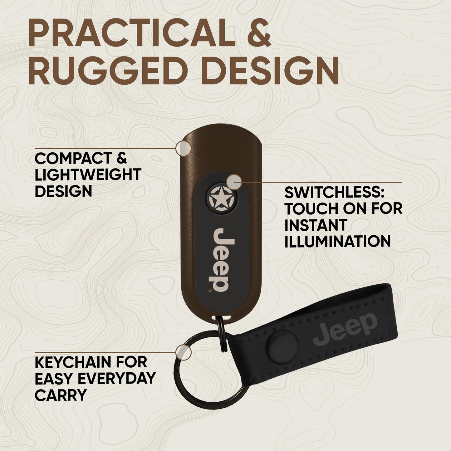 Energizer Jeep Keychain Flashlight, Bright Compact Portable Flashlight Keychain, Touch Tech Auto-Off Feature