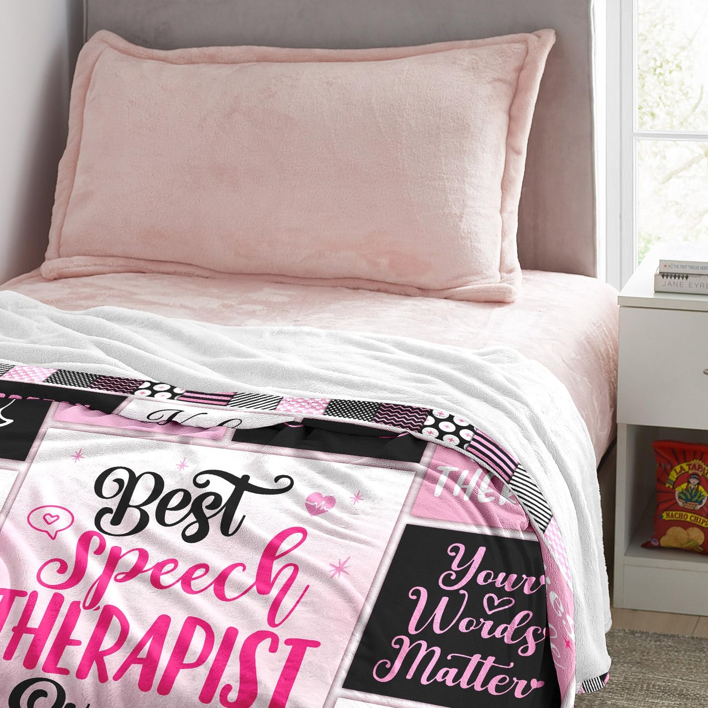 Speech Therapist Gift for Women, Speech Pathologist Gifts, SLP Gifts, Speech Language Pathologist Gift, Speech Therapy Gifts for Therapist, Gift for Speech Therapists Throw Blanket 60" x 50"