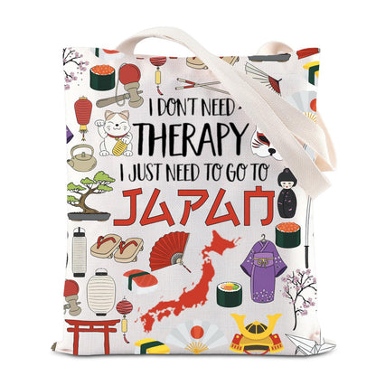 KUIYAI Japan Trip Tote Bag Japan Vacation Shoulder Bag Tokyo Lovers Gift Japanese Theme Souvenir Gift Japan Culture Gift