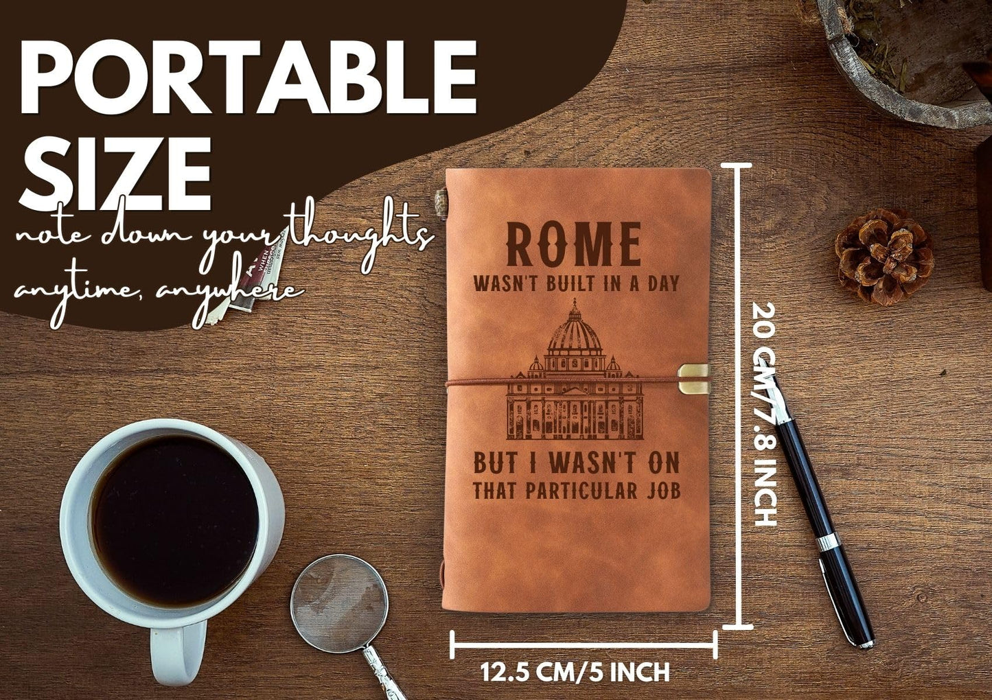 InnoBeta Construction Worker Gifts Journal Notebook, Gifts for Construction Workers on Christmas, Birthday, Sketchbook, Travel Diary, Lined Planner, Faux Leather, 7.8 * 5 Inches