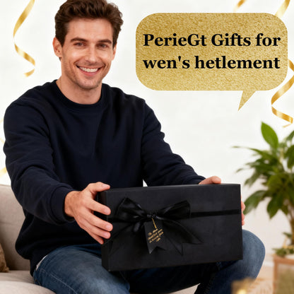 9-piece birthday gift set, men's gift basket, father's gift box, suitable for men. (Black)