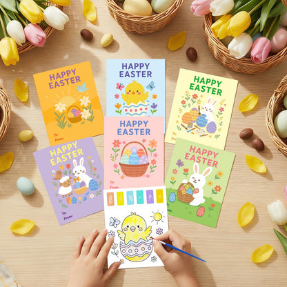 Fancy Land 24 Pack Easter Gifts for Kids Water Coloring Book Paint with Water Books Easter Crafts for Classroom School Art Activities Party Favors Basket Stuffers