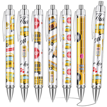 24 Pcs End of Year School Bus Driver Appreciation Gifts Pens Bulk Bus Driver Essentials Thank You Party Favors Ballpoint Pens Gift for Men Adults Birthday Retirement Accessories Party Supplies